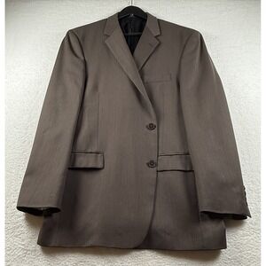 Pierre Cardin Men's Brown Blazer‎ 48R Wool 2 Button Repaired Damage